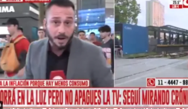 A reporter from Crónica Tv reacted live and made a disclaimer about his employment situation