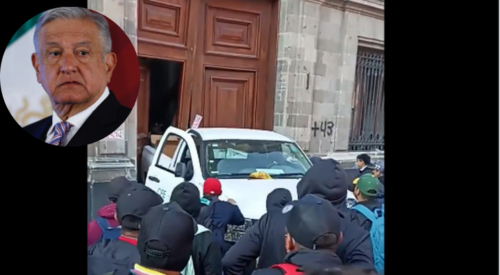 Normalistas de Ayotzinapa derribaron la puerta de Palacio Nacional – MonitorExpresso.com