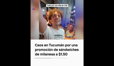 Video: Caos en Tucumán por la promoción que sacó un local de sandwiches a $1,50