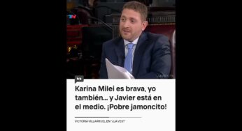 Video: “Karina es brava y yo también, y Javier está en el medio. ¡Pobre jamoncito!”. Victoria Villarruel