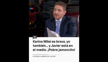 Video: “Karina es brava y yo también, y Javier está en el medio. ¡Pobre jamoncito!”. Victoria Villarruel