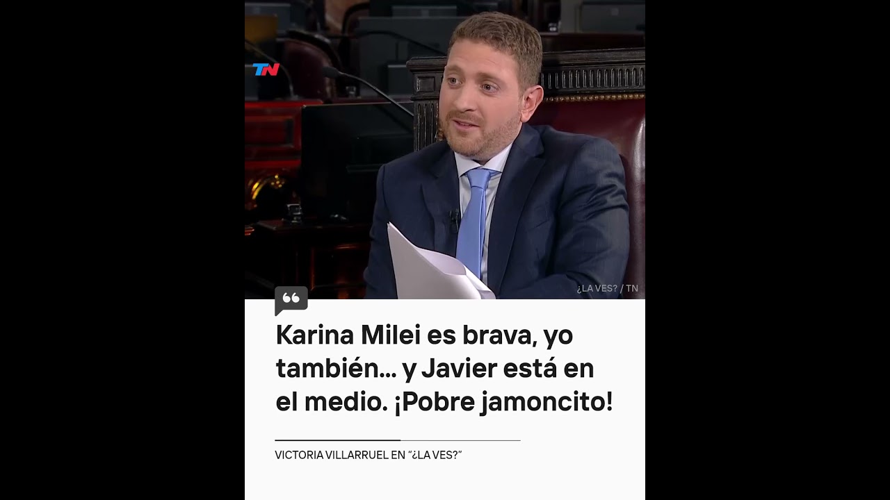 "Karina es brava y yo también, y Javier está en el medio. ¡Pobre jamoncito!". Victoria Villarruel