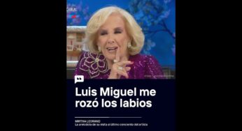 Video: “Luis Miguel me rozó los labios”, con una pícara sonrisa Mirtha Legrand