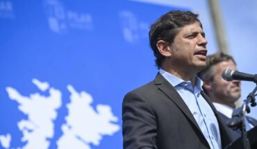 Kicillof criticised Milei at the Falklands event for “having Margaret Thatcher as an idol”