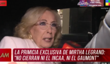 Mirtha Legrand: “Hablé con el Presidente del INCAA y me dijo que no lo van a cerrar”