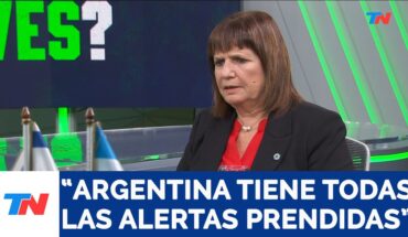 Video: “Argentina tiene todas las alertas prendidas”: Patricia Bullrich sobre el conflicto Israel-Irán