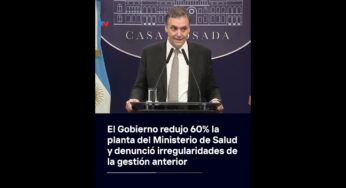 Video: El Gobierno redujo un 60% la planta del Ministerio de Salud y denunció irregularidades