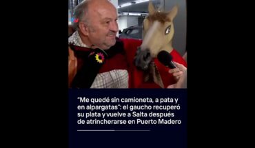 Video: El gaucho recuperó su plata y vuelve a Salta después de atrincherarse en Puerto Madero
