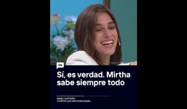 Video: “Estoy embarazada de casi 4 meses” Maru Duffard en La Noche de Mirtha
