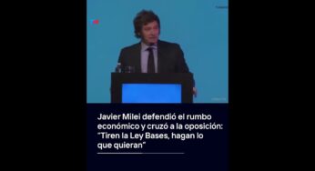 Video: Javier Milei defendió el rumbo económico y cruzó a la oposición