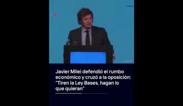 Video: Javier Milei defendió el rumbo económico y cruzó a la oposición