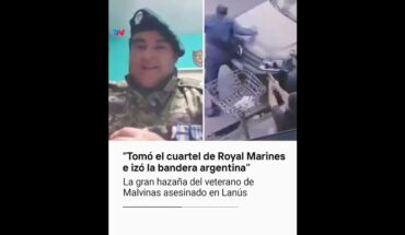 Video: La gran hazaña del veterano asesinado en Lanús: “Izó la bandera argentina en Malvinas”