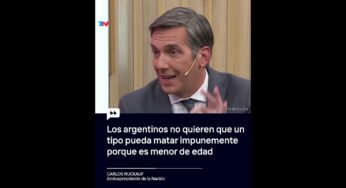 Video: “Los argentinos no quieren un tipo que pueda matar impunemente porque es menor de edad” Ruckauf