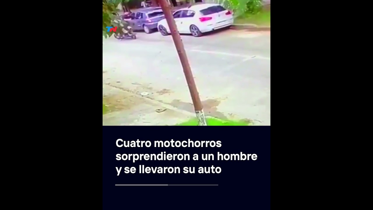 Motochorros soprendieron a un hombre cunando llegaba a su casa y se llevaron el auto en Castelar