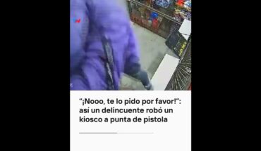 Video: “¡Nooo, te lo pido por favor!”: así un delincuente robó un kiosco a punta de pistola