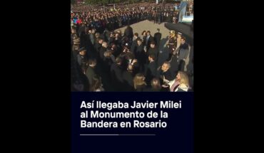 Video: Así llegaba Javier Milei al Monumento de la Bandera en Rosario