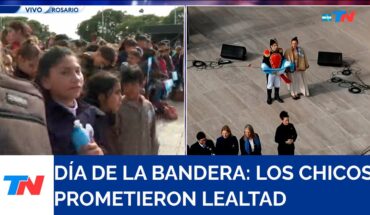 Video: DÍA DE LA BANDERA: “Belgrano” le tomó promesa a 4 alumnos