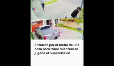 Video: Entraron por el techo de una casa para robar mientras se jugaba el Superclásico