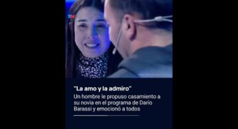 Video: “La amo y la admiro”, un hombre le propuso casamiento a su novia en el programa Ahora Caigo