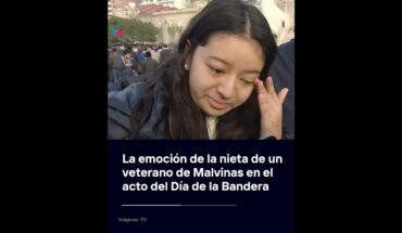 Video: La emoción de la nieta de un veterano de Malvinas en el acto del Día de la Bandera