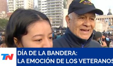 Video: La emoción de la nieta de un veterano en medio del acto por el Día de la Bandera: “Es un orgullo”