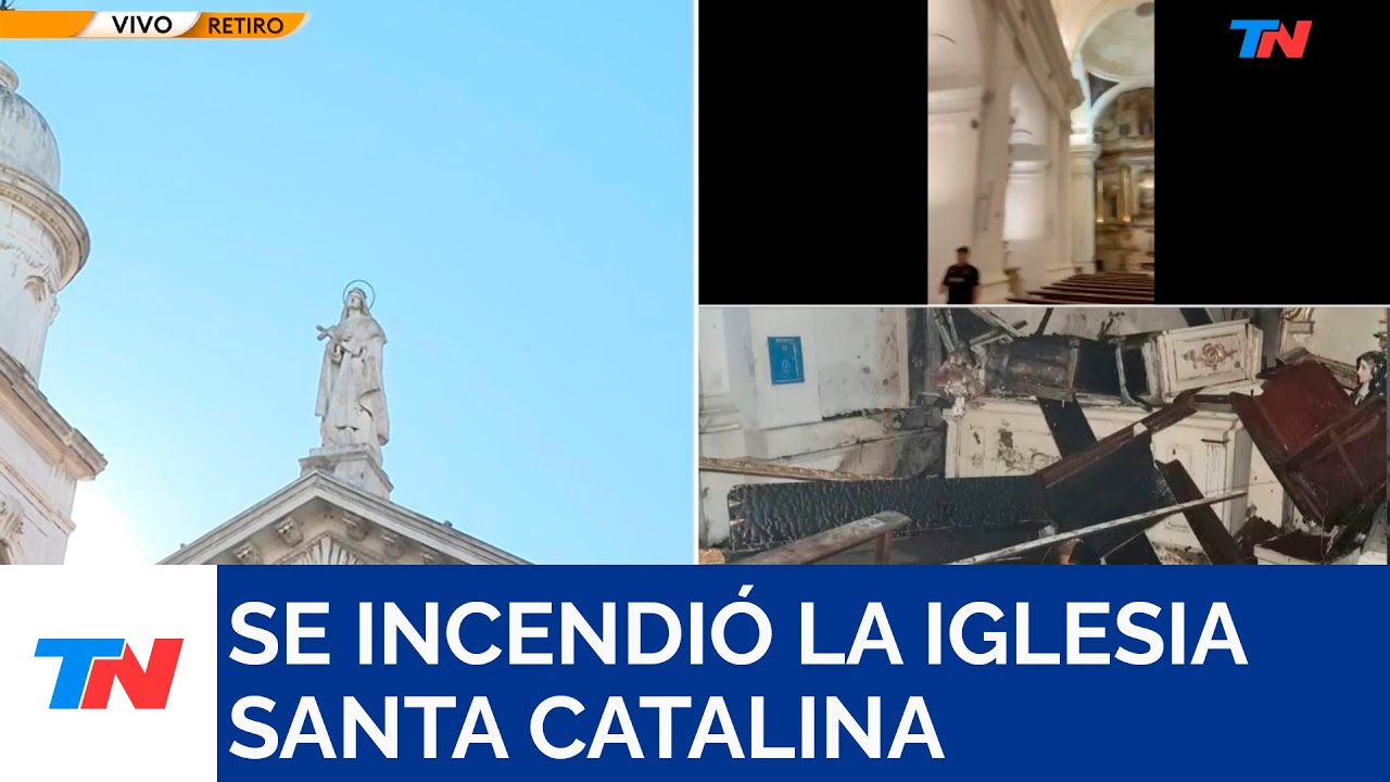 RETIRO I Se incendió la Iglesia Santa Catalina de Siena, la más antigua de la ciudad