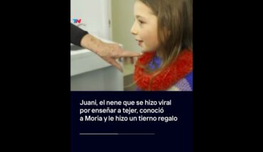 Video: SUEÑO CUMPLIDO I Juani, el nene que se hizo viral por enseñar a tejer, conoció a Moria