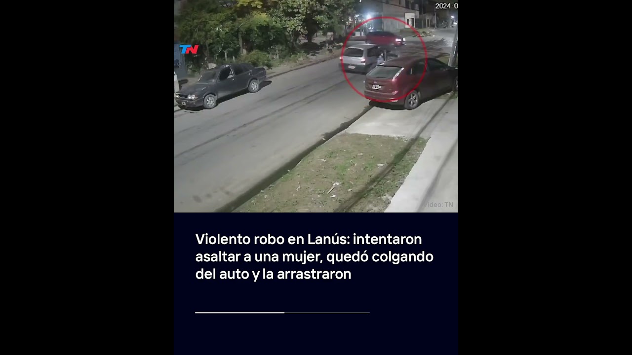 Violento robo en Lanús: intentaron asaltar a una mujer, quedó colgando del auto y la arrastraron