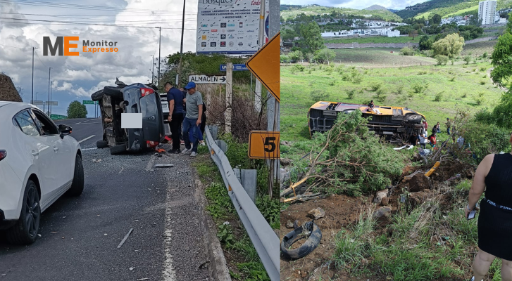 Caída de camión de pasajeros a desnivel deja 2 muertos y 25 lesionados en la Morelia-Recinto Ferial – MonitorExpresso.com