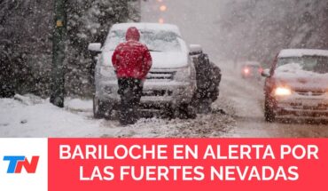 Video: Alerta amarilla por nevadas en Bariloche y regiones aledañas