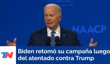 Video: Biden retomó su campaña luego del intento de asesinato de Trump