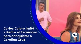 Video: Carlos Calero coqueteó con Carolina Cruz como Pedro el Escamoso: ¿La enamoró con la mirada?